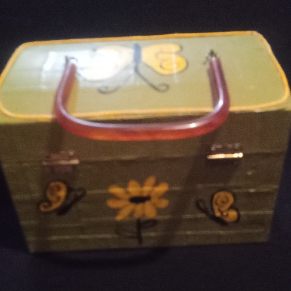 Vintage Green Box Purse